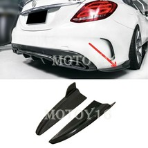 Carbon Fiber Rear Bumper Side Lip Spoiler Splitter for W205 C250 C450 C43 15+20 - £135.54 GBP