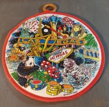 Las Vegas Souvenir Hanging Pot Holder Round 9.75&#39;&#39; Welcome to Casino - €11,00 EUR