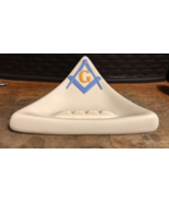 MASONS MASONIC freemason compass and square CERAMIC LARGE ASHTRAY - $553.68 MXN