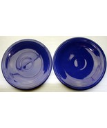 Lot 2 Vintge Fiestaware saucer Navy Cobalt Blue wet foot sager pin botto... - £6.74 GBP