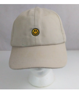 Solid Beige/Cream With Happy Face Unisex Embroidered Adjustable Baseball... - €6,93 EUR