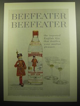 1957 Burrough&#39;s Beefeater Gin Ad - Doubles your martini pleasure - £14.48 GBP