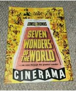 VTG Seven Wonders of the World Cinerama Program Lowell Thomas Documentary - $9.99