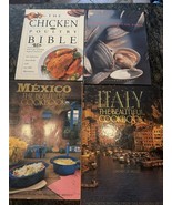4pc Cookbook  Recipes from the Regions of Mexico, Italy, &amp; Chicken Bible... - €40,62 EUR