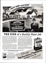 1939 Turpentine Paint Thinner Home Contractor House Vintage Print Ad a7 - $25.98