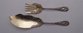 Chrysanthemum by Durgin Sterling Silver Fish Serving Set GW FH AS knife ... - $998.91