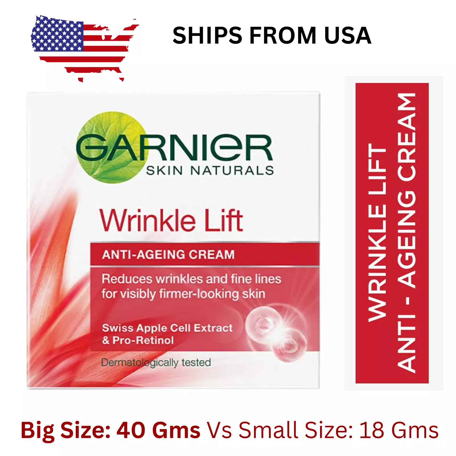 Garnier Skin Naturals, Wrinkle Lift Anti-Ageing Cream 40 Grams ( Ships F... - £11.82 GBP