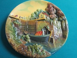 German Wall Plaque Platter Hunting Scene Cottage In The Mountain Pick 1  - $80.00