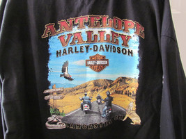Harley Davidson Antelope Valley Lancaster CA Graphic Long Sleeved T Shirt Sz XXL - £15.95 GBP