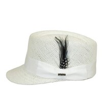 Men's LEGIONNAIRE Codet Cap Straw Hat Telescope Crown LGS701 White image 5