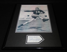 Johnny Lattner Signed Framed 11x14 Photo Display Notre Dame - £51.44 GBP