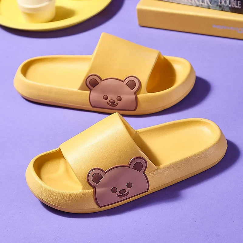 House Home Bear Slippers Women Summer A Flops Cute Cartoon Shoes For Women Indoo - £19.61 GBP