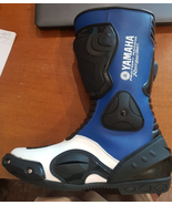 Blue YAMAHA Cowhide Motorbike leather boots Ce Approved  - $150.00