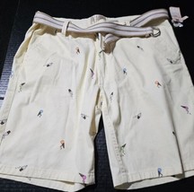 Raw Yarn Industries Shorts Mens 38 Yellow Stretch Twill Ice Cream Print ... - €20,86 EUR