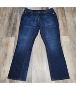 Seven 7 Premium Denim Dark Wash Sparkle Sequin Pockets Mid Rise Jeans Si... - $735.37 MXN