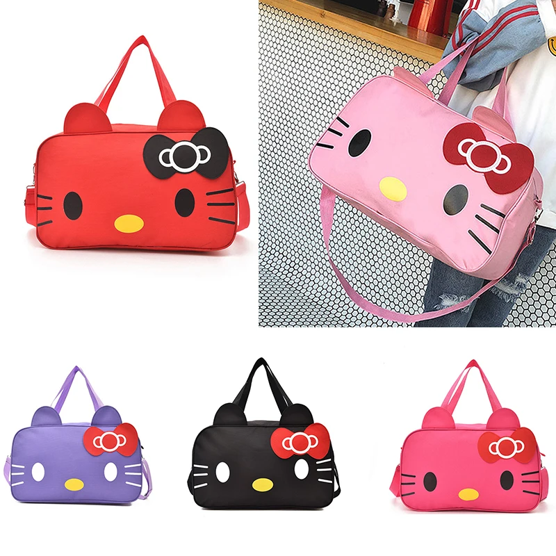 Hello Kitty Cartoon Travel Bag Sanrio Kawaii Kt Cat Printing Water Proof High - £17.87 GBP
