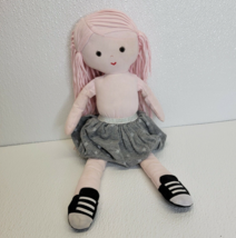 Rare North American Bear Co. Amy Coe Betty Doll Pink 15&quot; Gray Silver Star Skirt  - £15.85 GBP