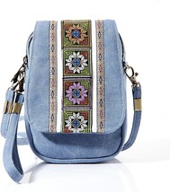 Embroidery Canvas Crossbody Bag  - £35.59 GBP