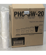 ECOPAX 20oz. Disposable Paper Hot Cup Non-Printed White Cups Coffee Drin... - $95.61 CAD
