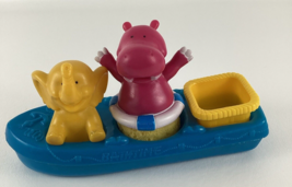 Bathtime Boat Floating Tub Water Elephant Hippo Squirt Toy Sponge Vintag... - $49.45