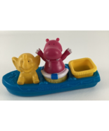 Bathtime Boat Floating Tub Water Elephant Hippo Squirt Toy Sponge Vintag... - $49.45