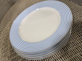 (5) Kate Spade Porcelain New York Laurel Street BLUE Dinner Plates ~New~ - $115.00