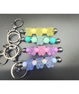 Colorful Bear Keychain: Silicone Beaded Charm - $16.00