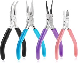 Anezus 4Pcs Jewelry Pliers Tool Set Includes Needle Nose Pliers, Round N... - £17.83 GBP