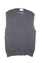 Retro Vtg 60s Allen Solly 100% Lambswool V-Neck Sweater Vest L XL 44 Bla... - $1,120.19 MXN