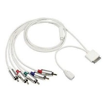 4 ft. Component AV Cable for Apple 30-pin iPhone, iPad, and iPod - White - £35.97 GBP