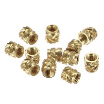 uxcell Knurled Insert Nut M3 x 5mm L x 5mm OD Female Thread Brass Embedd... - £17.95 GBP