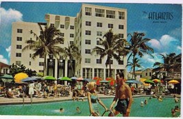 Florida Postcard Miami Beach The Atlantis Hotel Cabans Club - £2.32 GBP