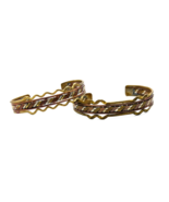 Lot Of Two Tri Tone Unisex Copper Cuff Bracelets - $32.48 CAD