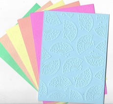 5&quot;x7&quot; Embossed Card &amp; Paper. Fans (19). 10 Sheets in Assorted Colours  - $4.75+