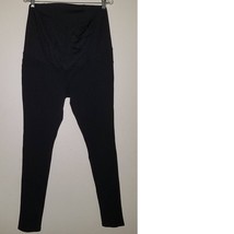 Isabel Maternity Black Ankle Skinny Pants Over Belly Crossover Back Medium NWOT - £13.90 GBP