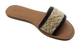 Women Sandals Women&#39;s Dez Woven Slide Sandals Size 8 Browm/Beige/Black - €16,11 EUR
