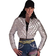 Hip Hop Quilted Jacket - Silver Accessory - Adult Costume Accessory - £17.91 GBP