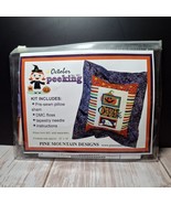 Pine Mountain Cross Stitch Kit OCTOBER IS PEEKING  #581 12&quot;×14&quot; Sham - NEW - $22.50