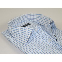 Men's Shirt By CASILA Turkey Cotton Blend Long Sleeves 502050-05 Blue Checker image 2