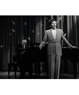 Frank Sinatra singing in front of piano 1950&#39;s in classic hat iconic 11x... - $19.99