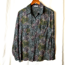 Pleione Womens Stitch Fix Button Front Casual Career Shirt Top Blouse Sz... - $15.99