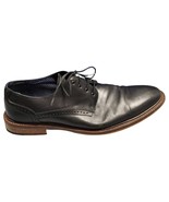 Aston Gray Cortez Dress Shoes Men Size 11 Black Leather Round Toe Lace U... - $65.86 CAD