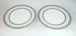 Nice Pair Of Bone China ~8 1/8&quot; Salad Plates Wedgwood Colonnade Pattern W4340 - £39.50 GBP