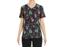 Nightmare Before Christmas Women&#39;s Alive Love Print Scrub Top​ Multicolo... - £21.67 GBP