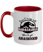 Dad Mugs Don&#39;t Mess With Dadasaurus Red-2T-Mug - £14.11 GBP