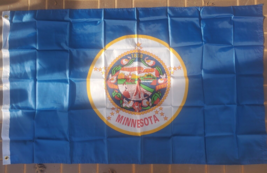 MINNESOTA 1893-2024 Official State Flag 100% 68D Rough Tex Nylon USA Feet Brass - £6.98 GBP+