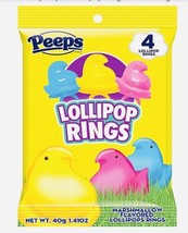 Peeps Marshmallow Lollipops Rings:1.41oz/40g. ShipN24Hours-1bag - £9.95 GBP