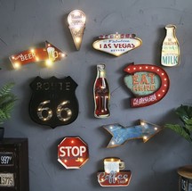 American Modern Ice Cream Led Lamp Creative Wall Decoration Pendant Cafe... - $1,416.26 MXN