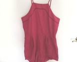 Francesca’s Blue Rain Brick Red Lined Romper Spaghetti Straps, NWT, Sz L... - £17.46 GBP