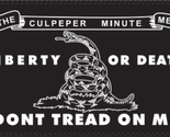 Culpeper Liberty or Death Don&#39;t Tread On Me Black 3&#39;X5&#39; Flag ROUGH TEX® ... - £15.08 GBP